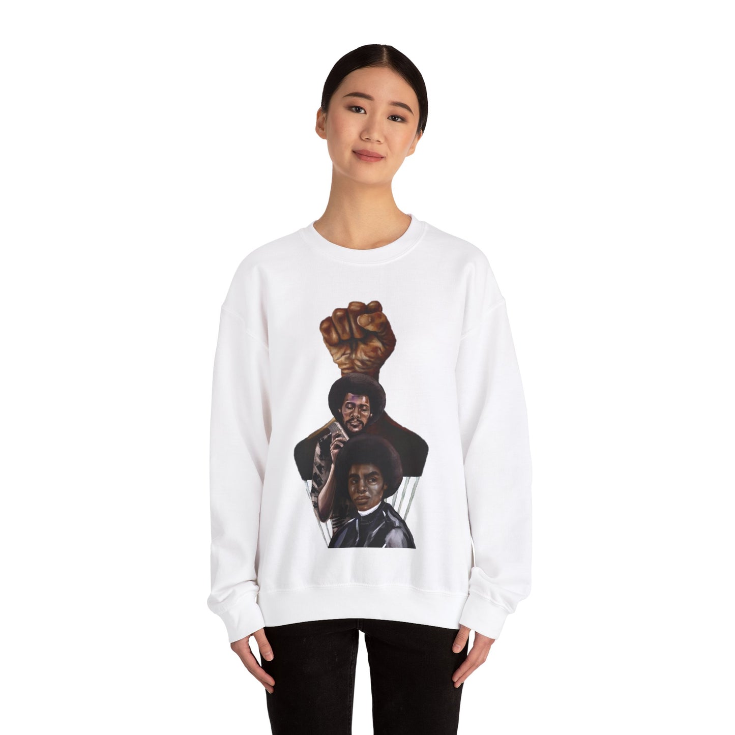Afro Power: Crewneck Sweatshirt - Unisex Heavy Blend