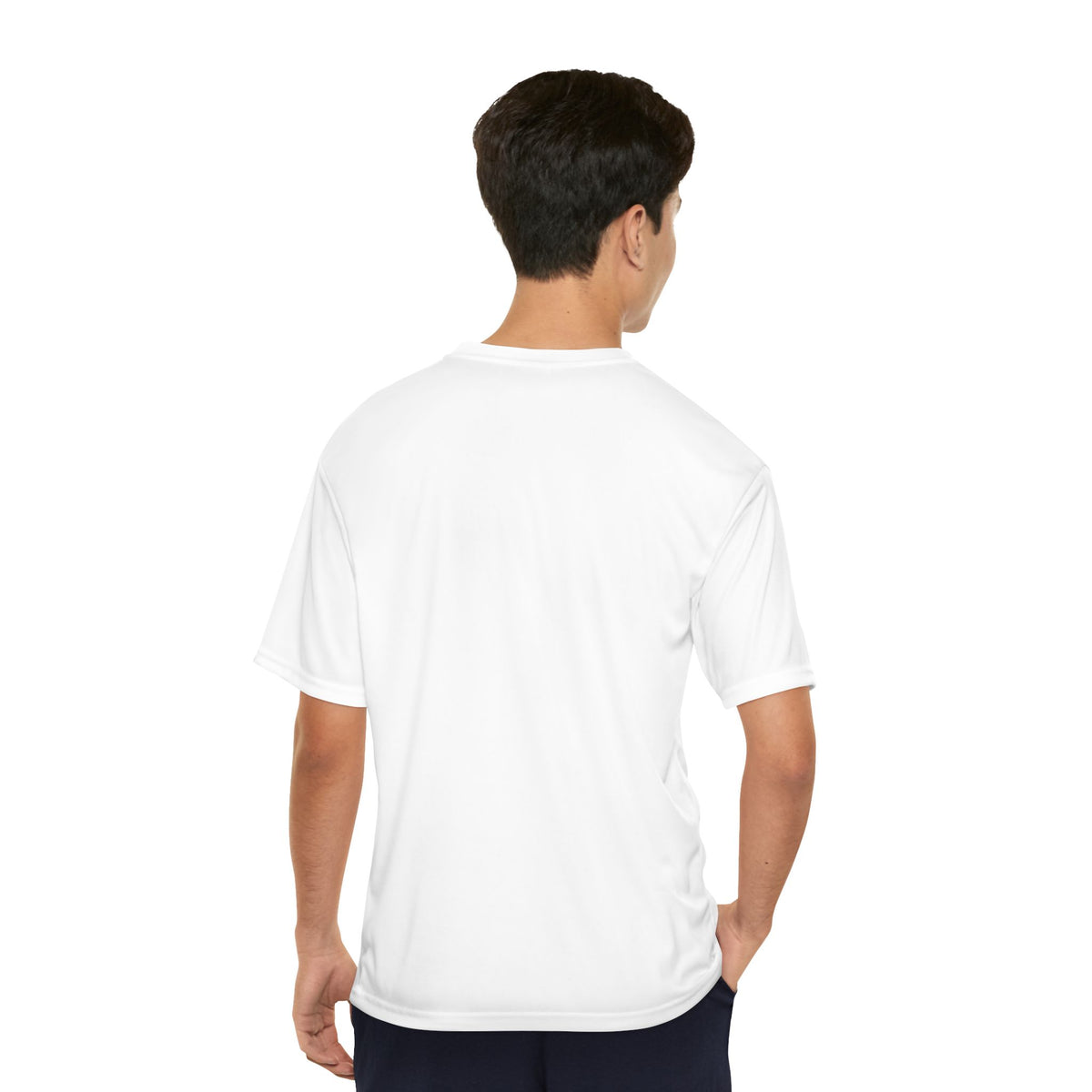Purple and Pink Logo: Men's Performance T-Shirt
