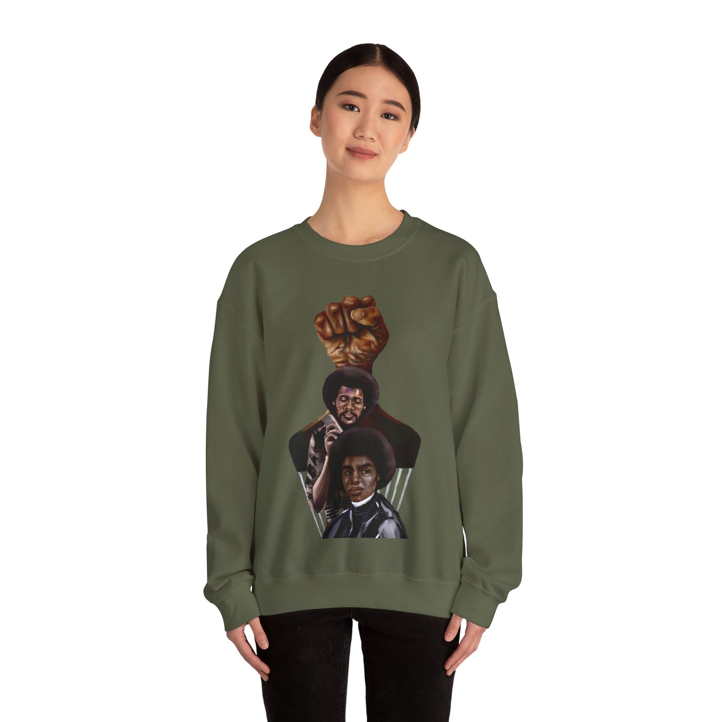 Afro Power: Crewneck Sweatshirt - Unisex Heavy Blend