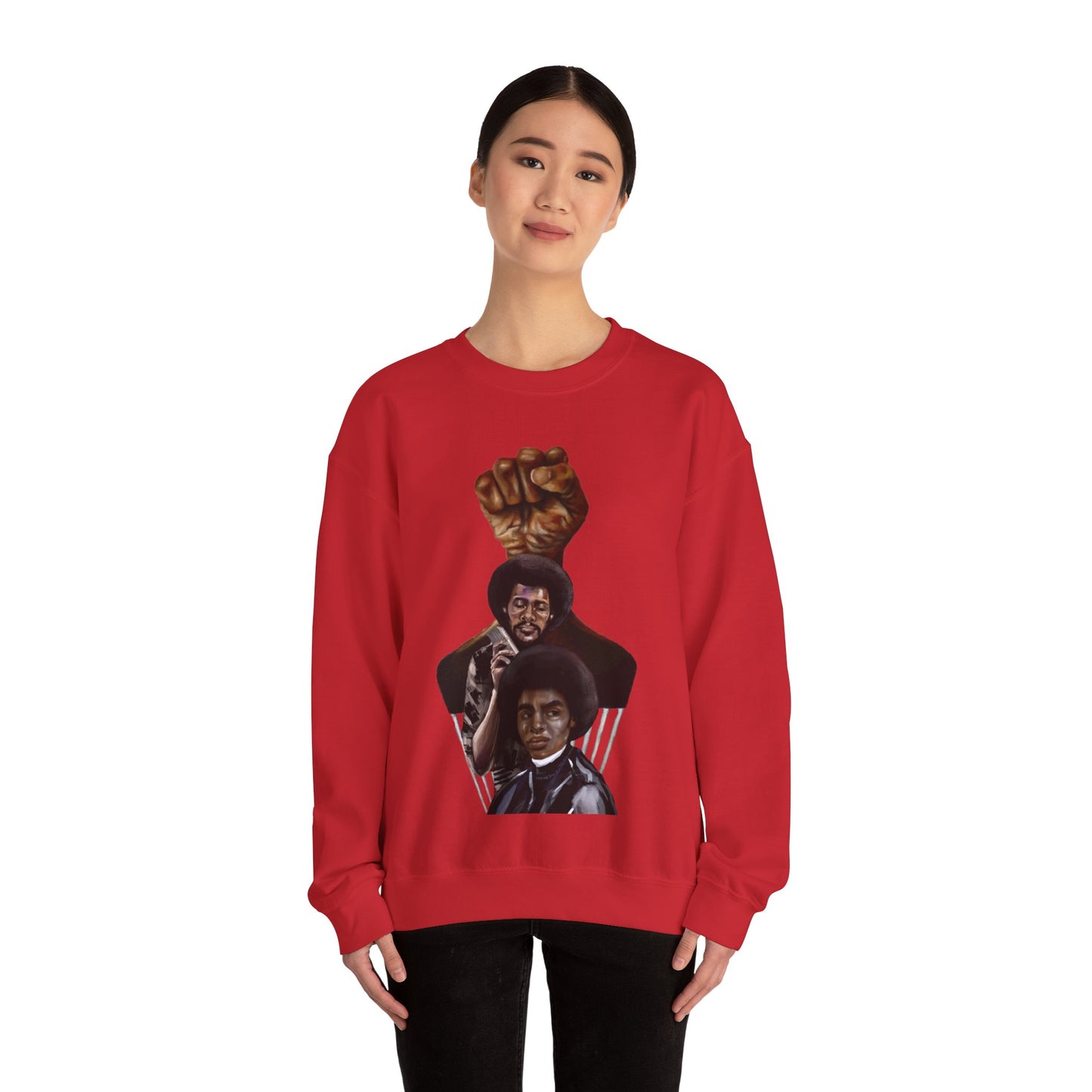 Afro Power: Crewneck Sweatshirt - Unisex Heavy Blend