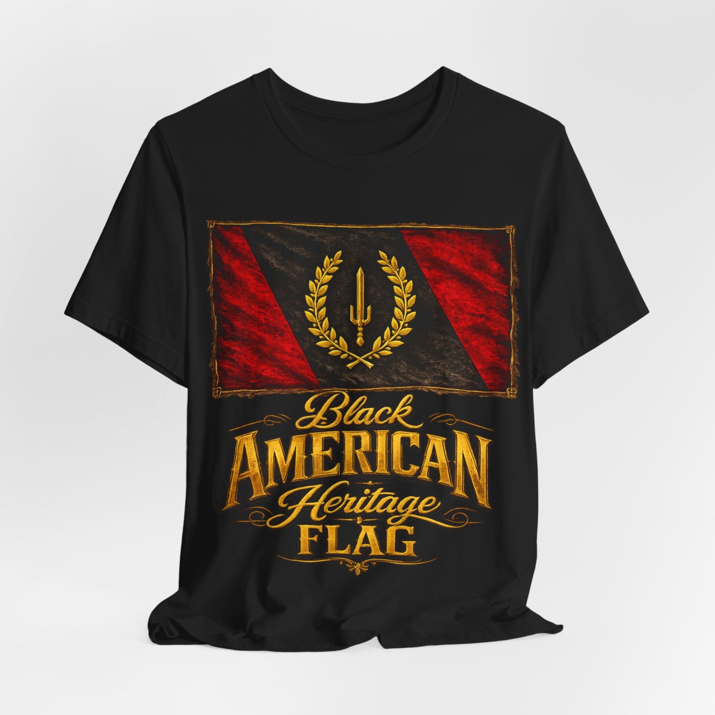 Black Heritage Flag: Unisex Jersey Short Sleeve Tee