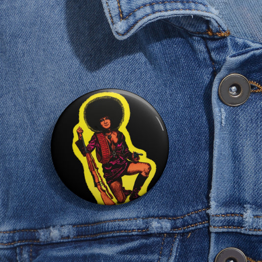 Female Afro Power: Custom Buttons