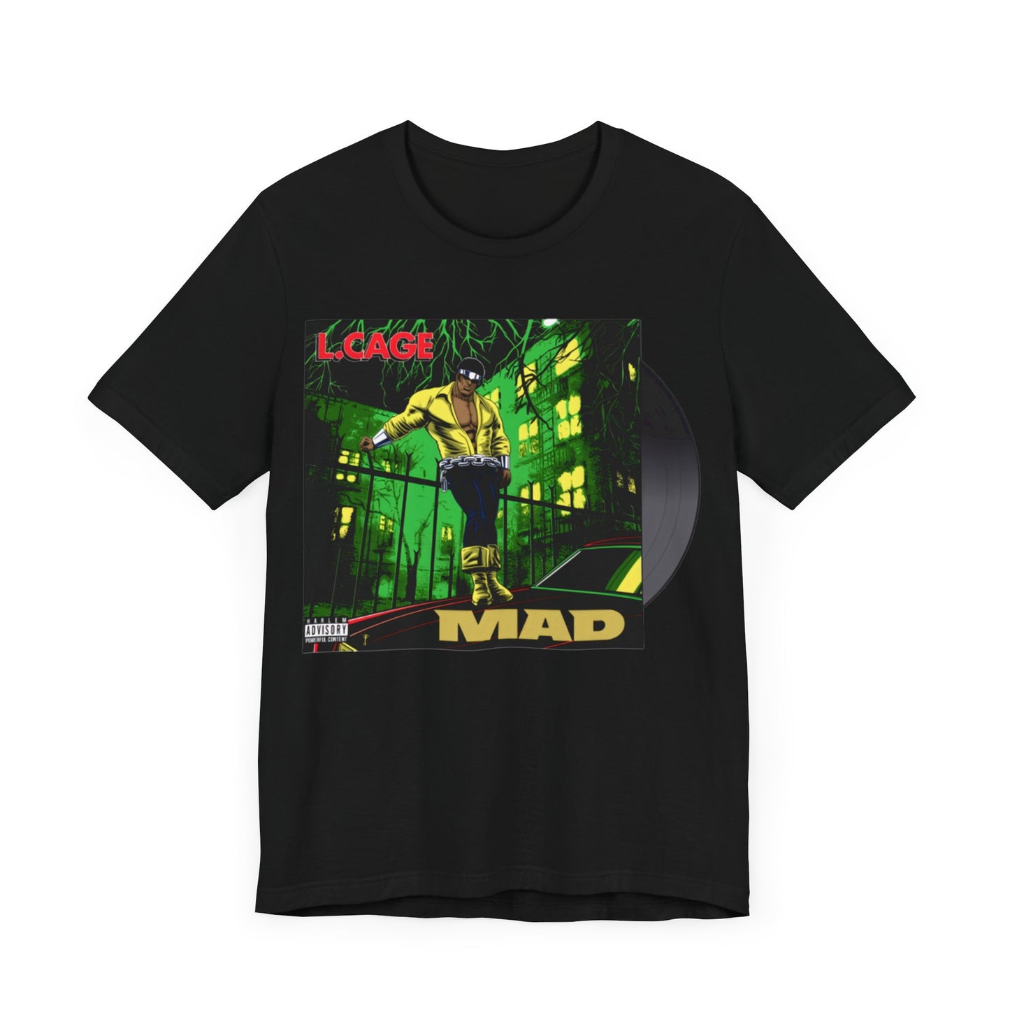 Luke Cage Records: Unisex Jersey Short Sleeve Tee