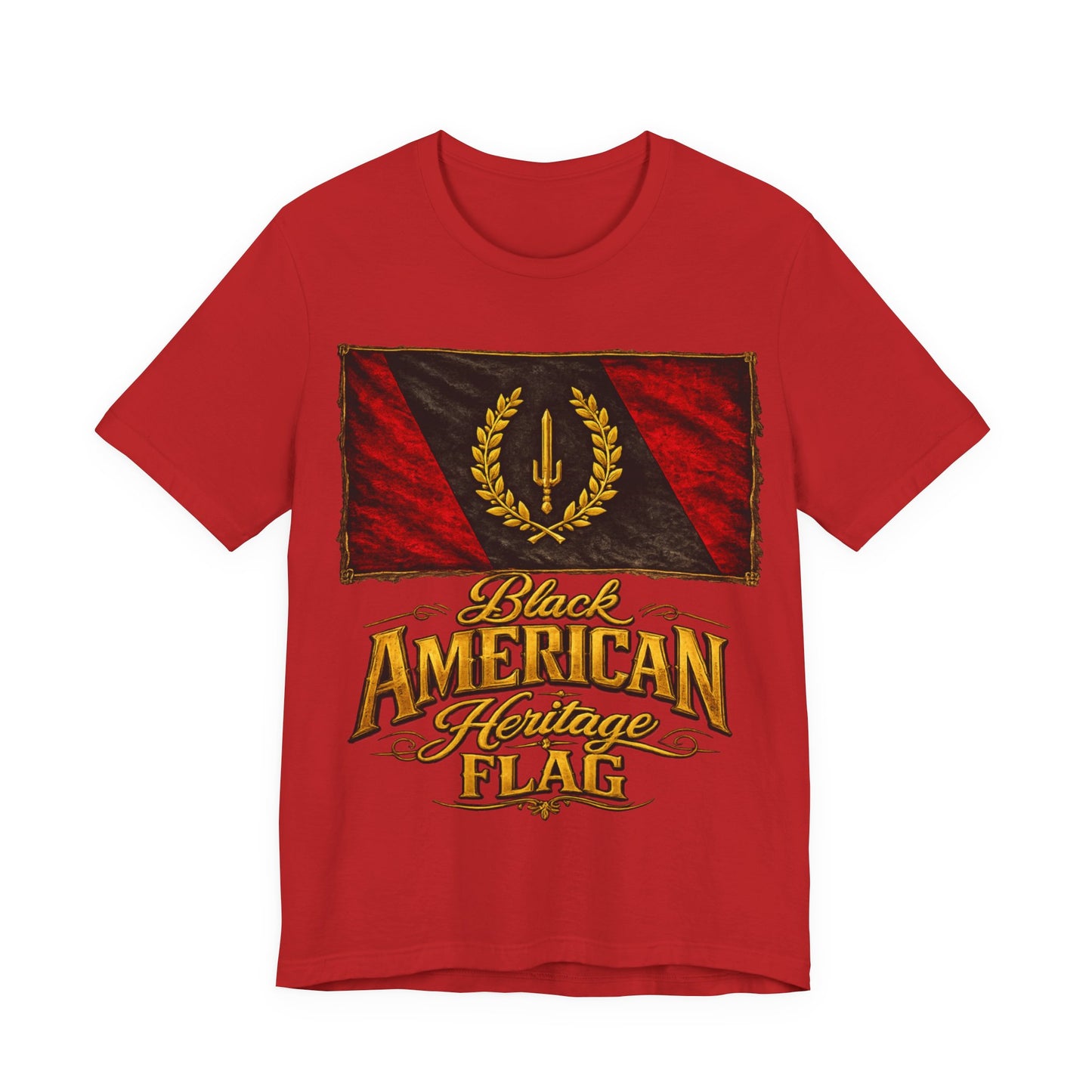 Black Heritage Flag: Unisex Jersey Short Sleeve Tee