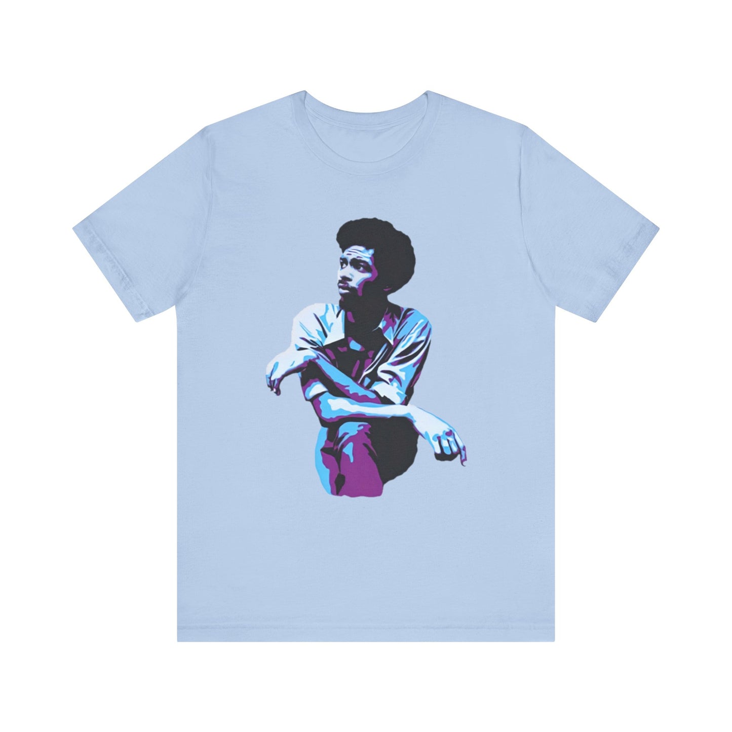 Gil Scott-Heron/Blue: Unisex Jersey Short Sleeve Tee