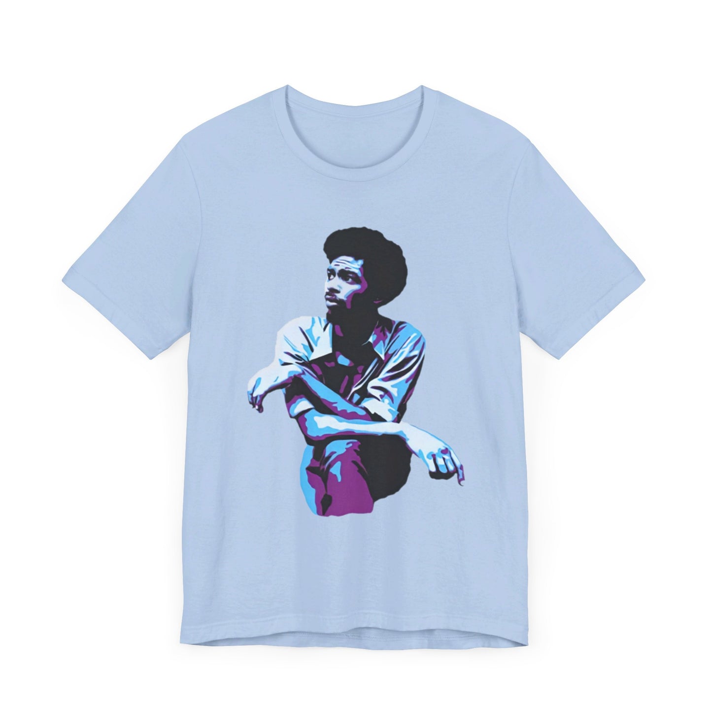 Gil Scott-Heron/Blue: Unisex Jersey Short Sleeve Tee