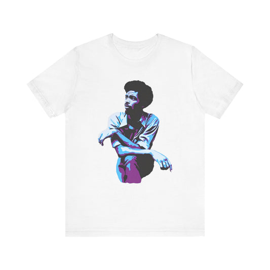 Gil Scott-Heron/Blue: Unisex Jersey Short Sleeve Tee