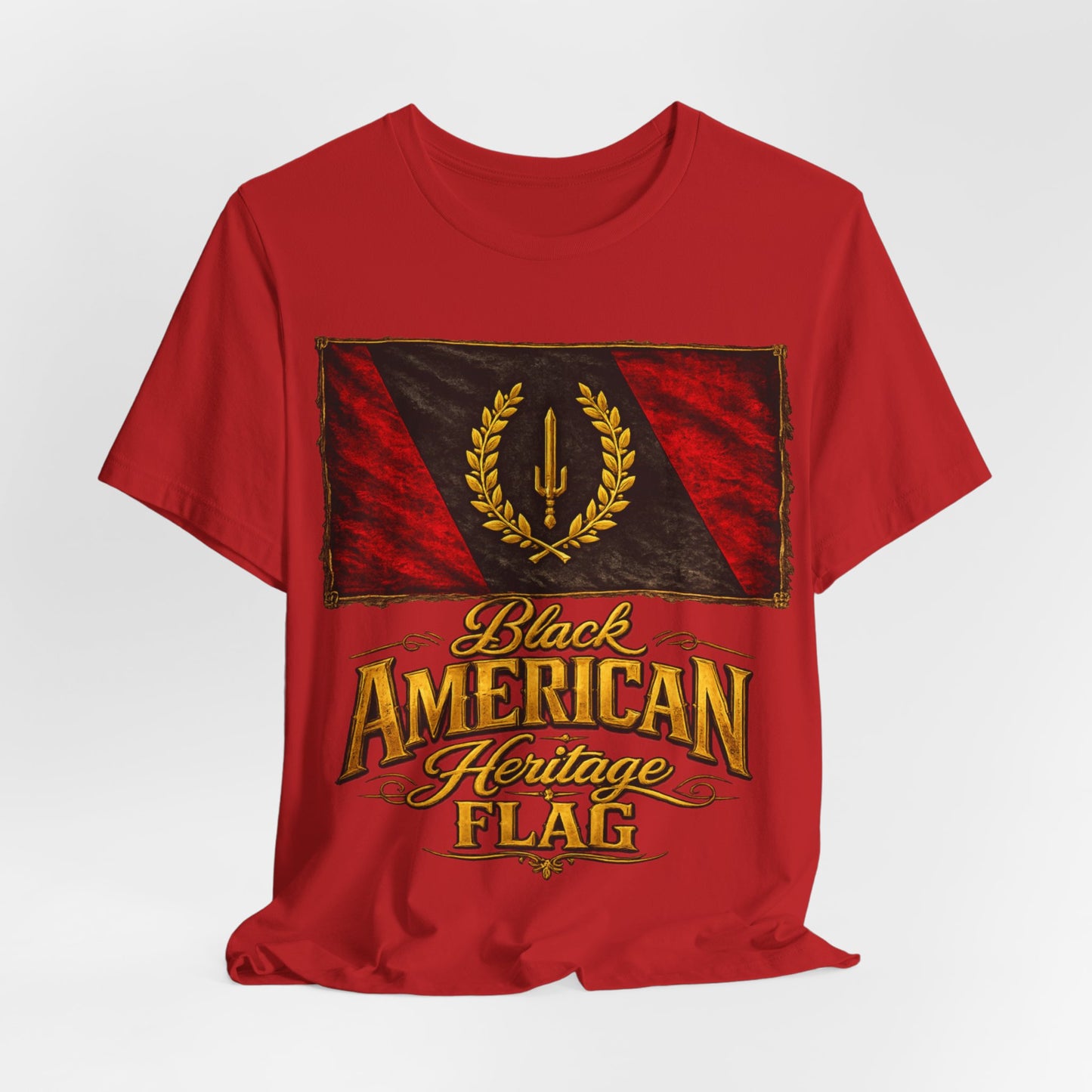 Black Heritage Flag: Unisex Jersey Short Sleeve Tee