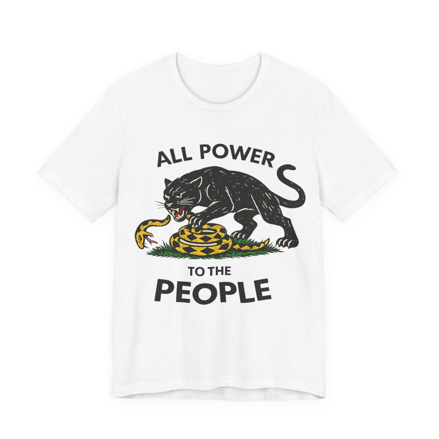 All Power to the People: Unisex Jersey Short Sleeve Tee