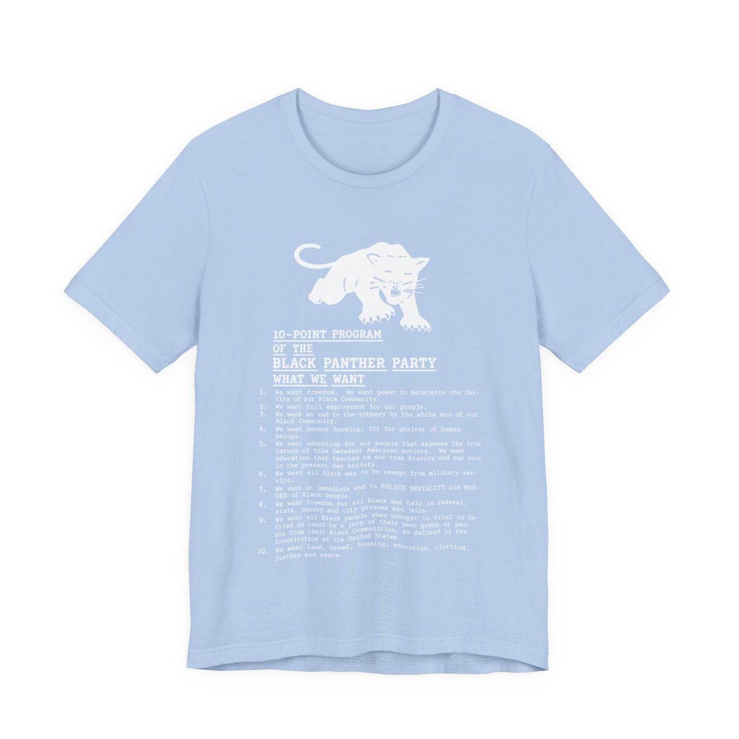 10-Point Plan/Black Panthers: Unisex Jersey Short Sleeve Tee