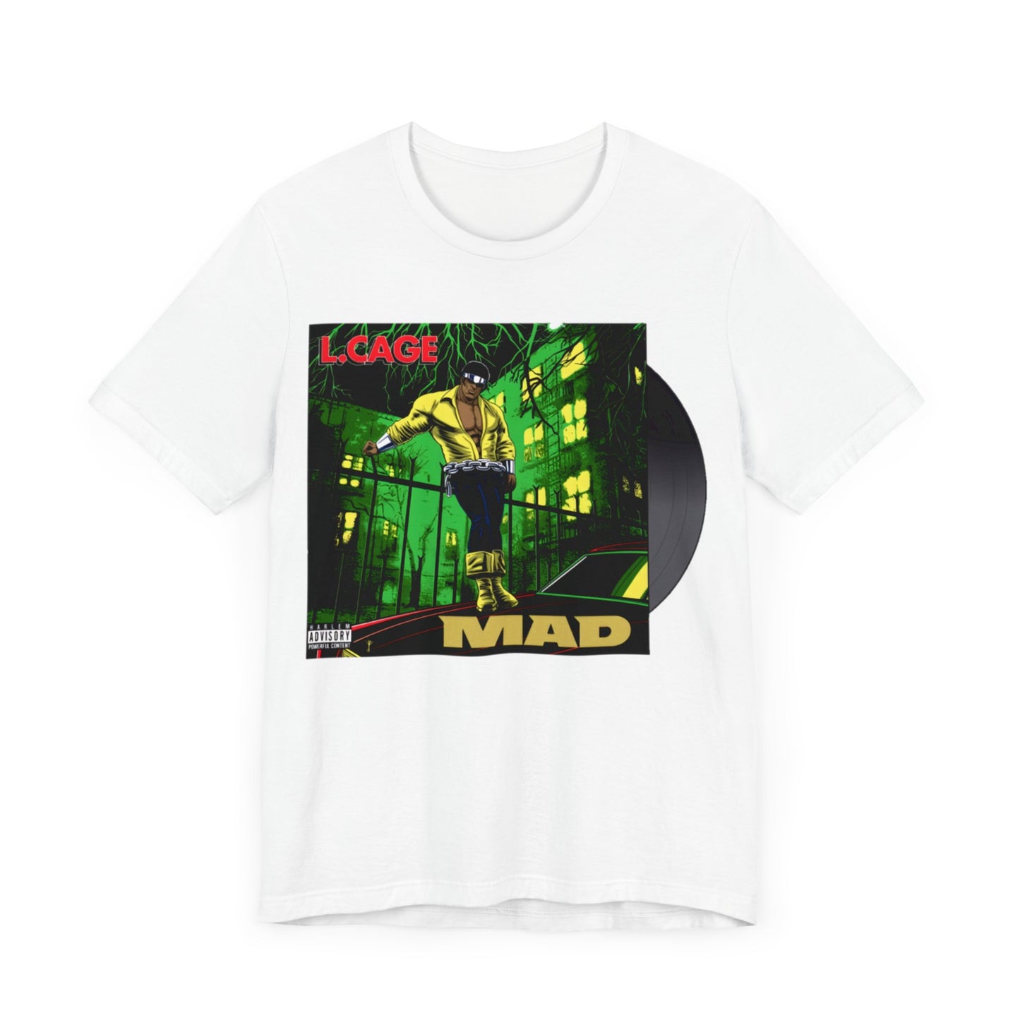 Luke Cage Records: Unisex Jersey Short Sleeve Tee