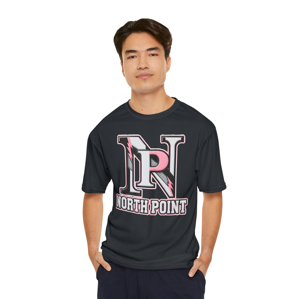NP Pink & Black: Men's Performance T-Shirt