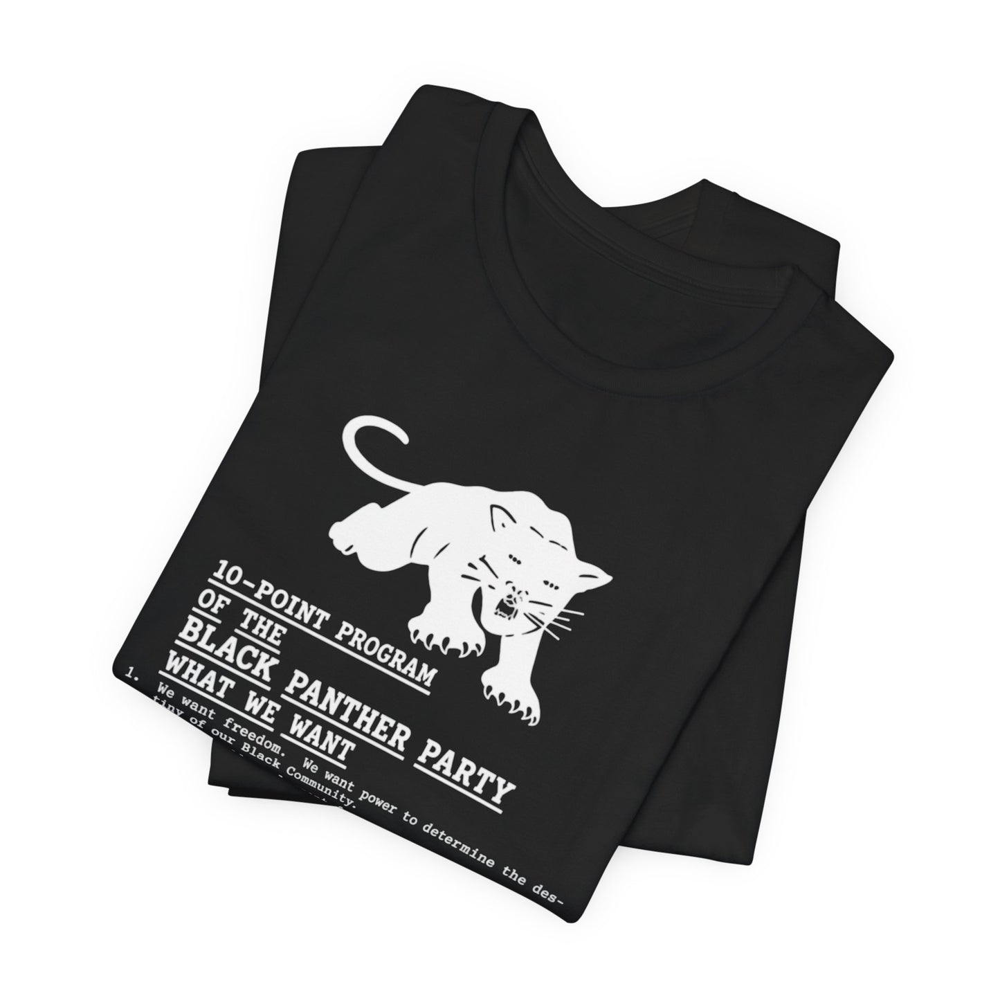 10-Point Plan/Black Panthers: Unisex Jersey Short Sleeve Tee