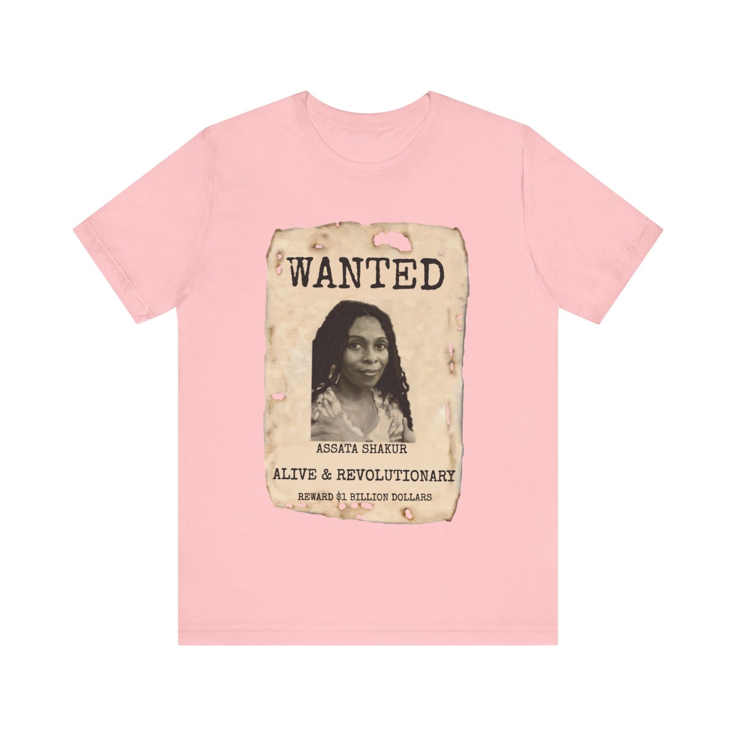 Wanted Assata Shakur: Unisex Jersey Short Sleeve Tee