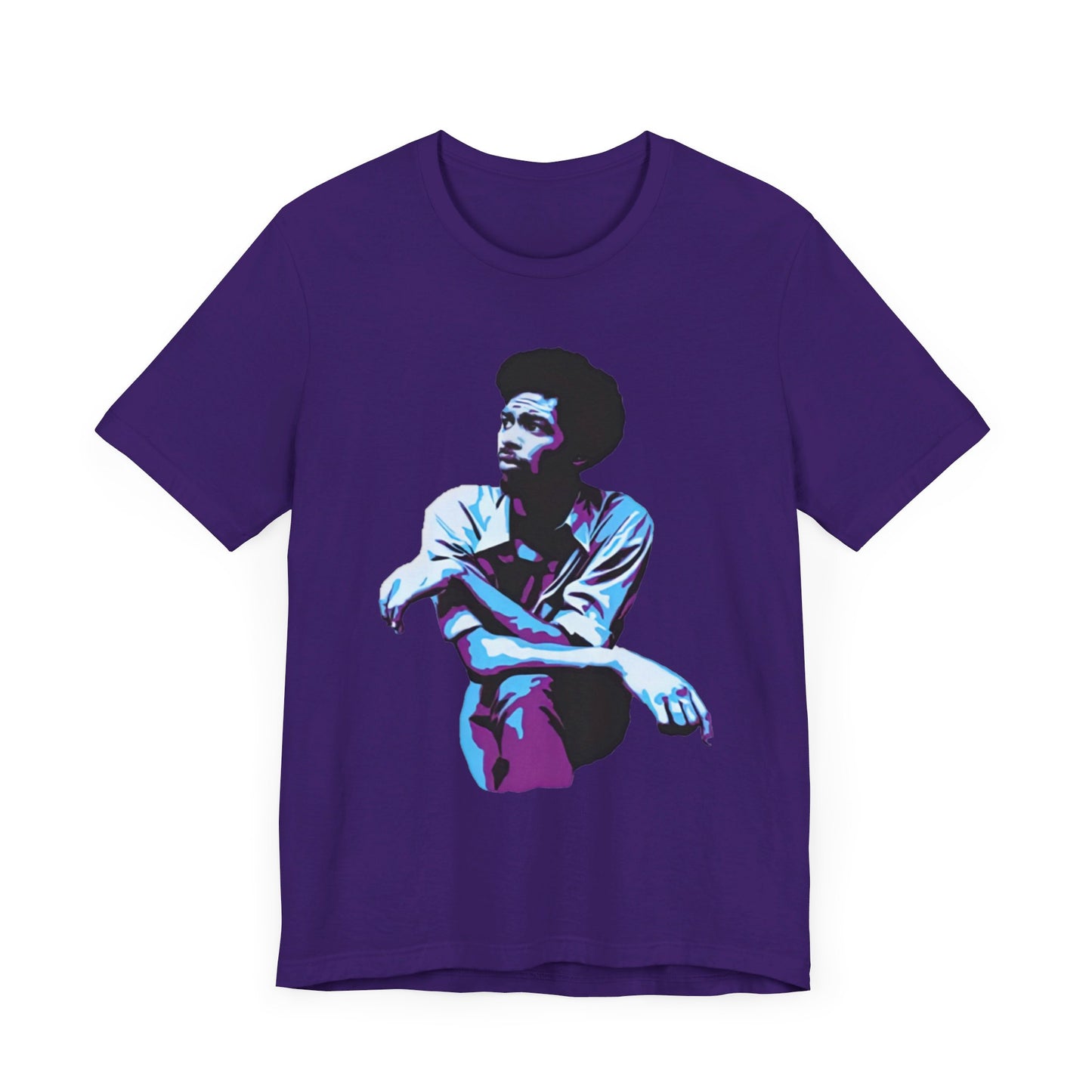 Gil Scott-Heron/Blue: Unisex Jersey Short Sleeve Tee