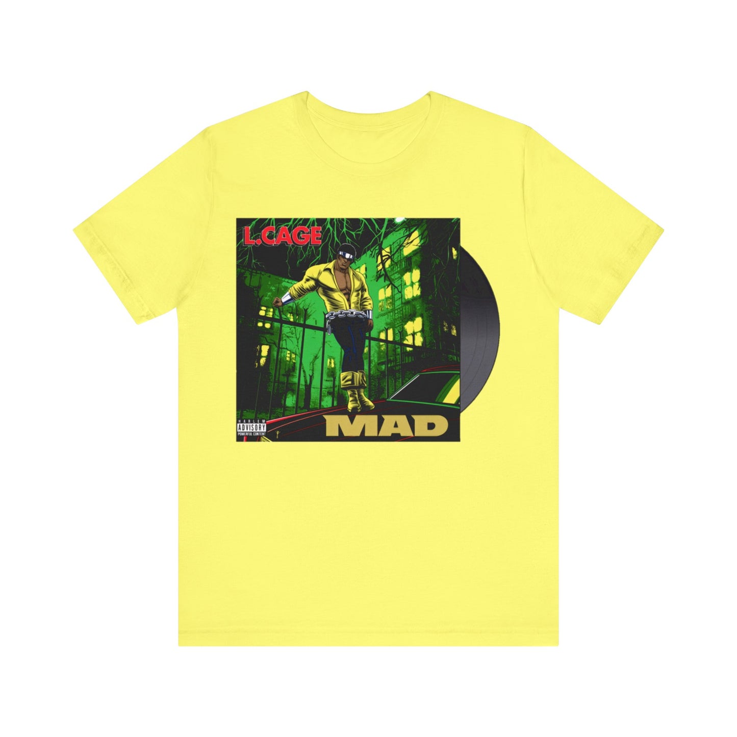 Luke Cage Records: Unisex Jersey Short Sleeve Tee