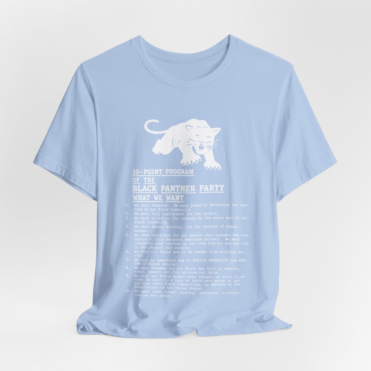 10-Point Plan/Black Panthers: Unisex Jersey Short Sleeve Tee