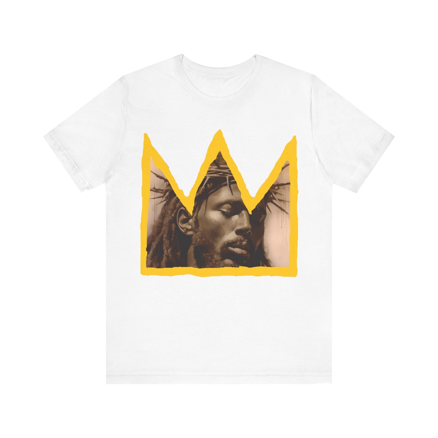 Crowned Black Jesus: Unisex Jersey Short Sleeve Tee