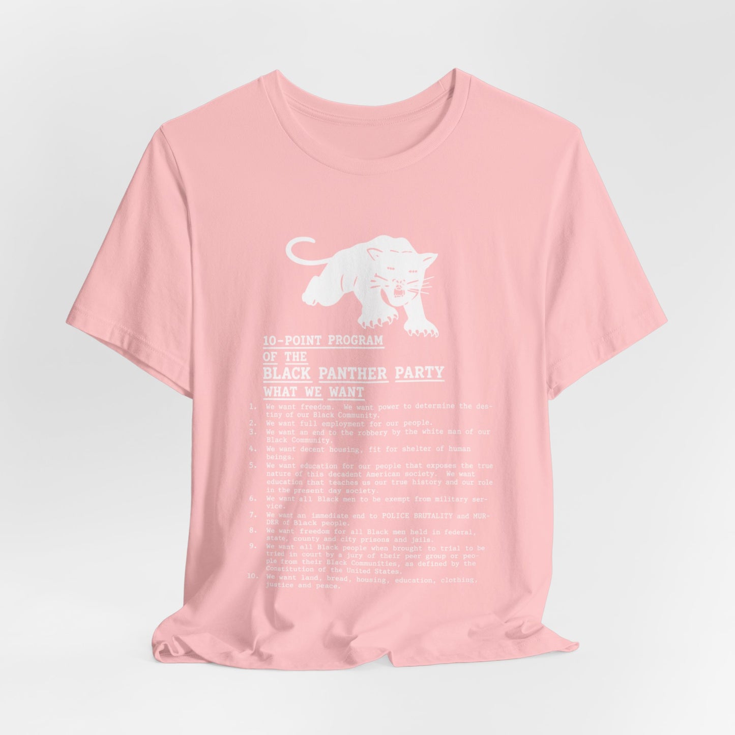 10-Point Plan/Black Panthers: Unisex Jersey Short Sleeve Tee