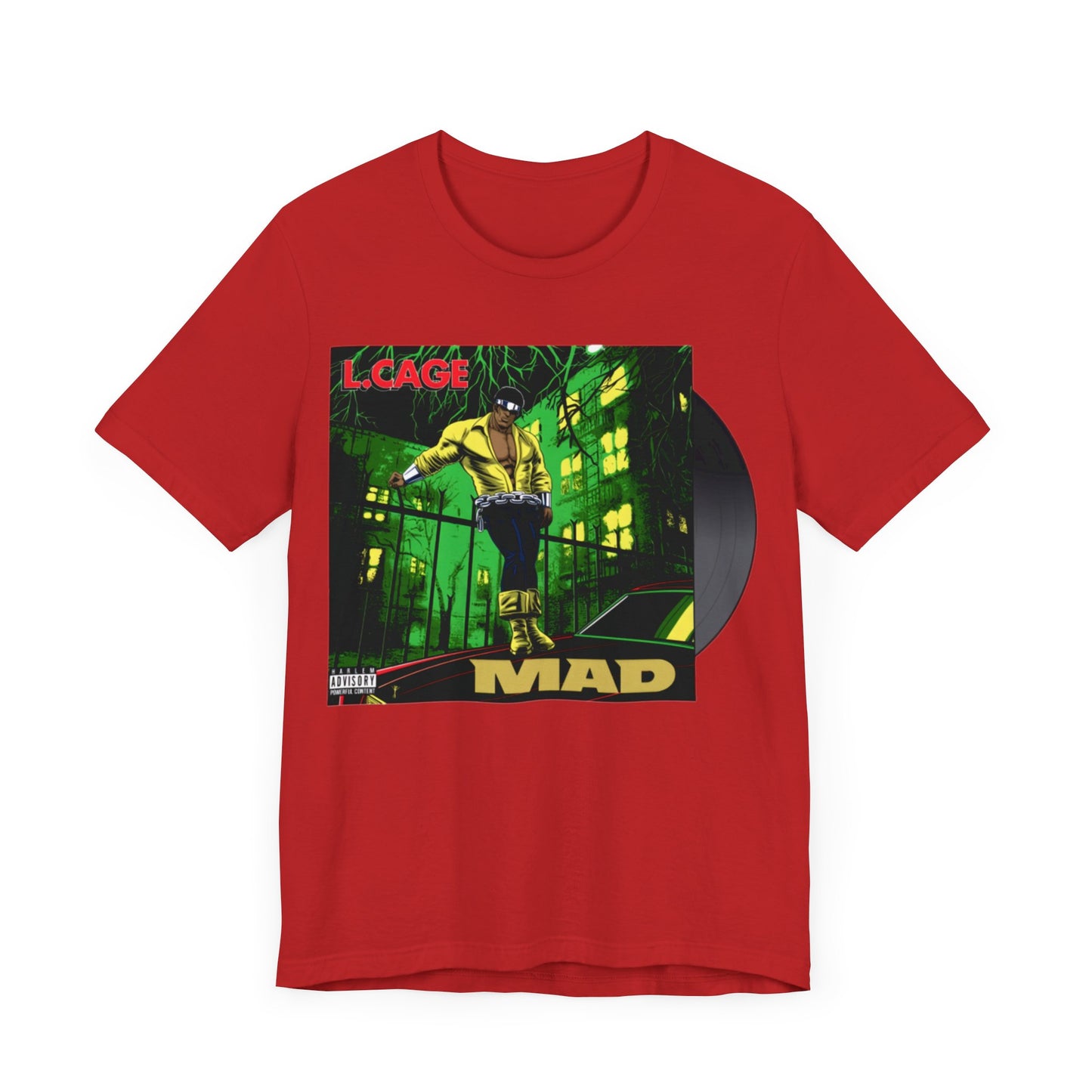 Luke Cage Records: Unisex Jersey Short Sleeve Tee