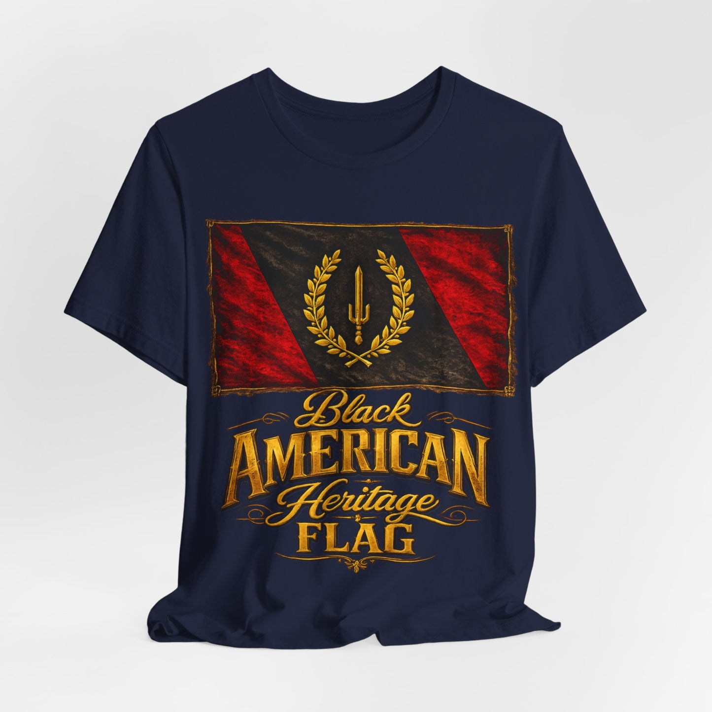 Black Heritage Flag: Unisex Jersey Short Sleeve Tee