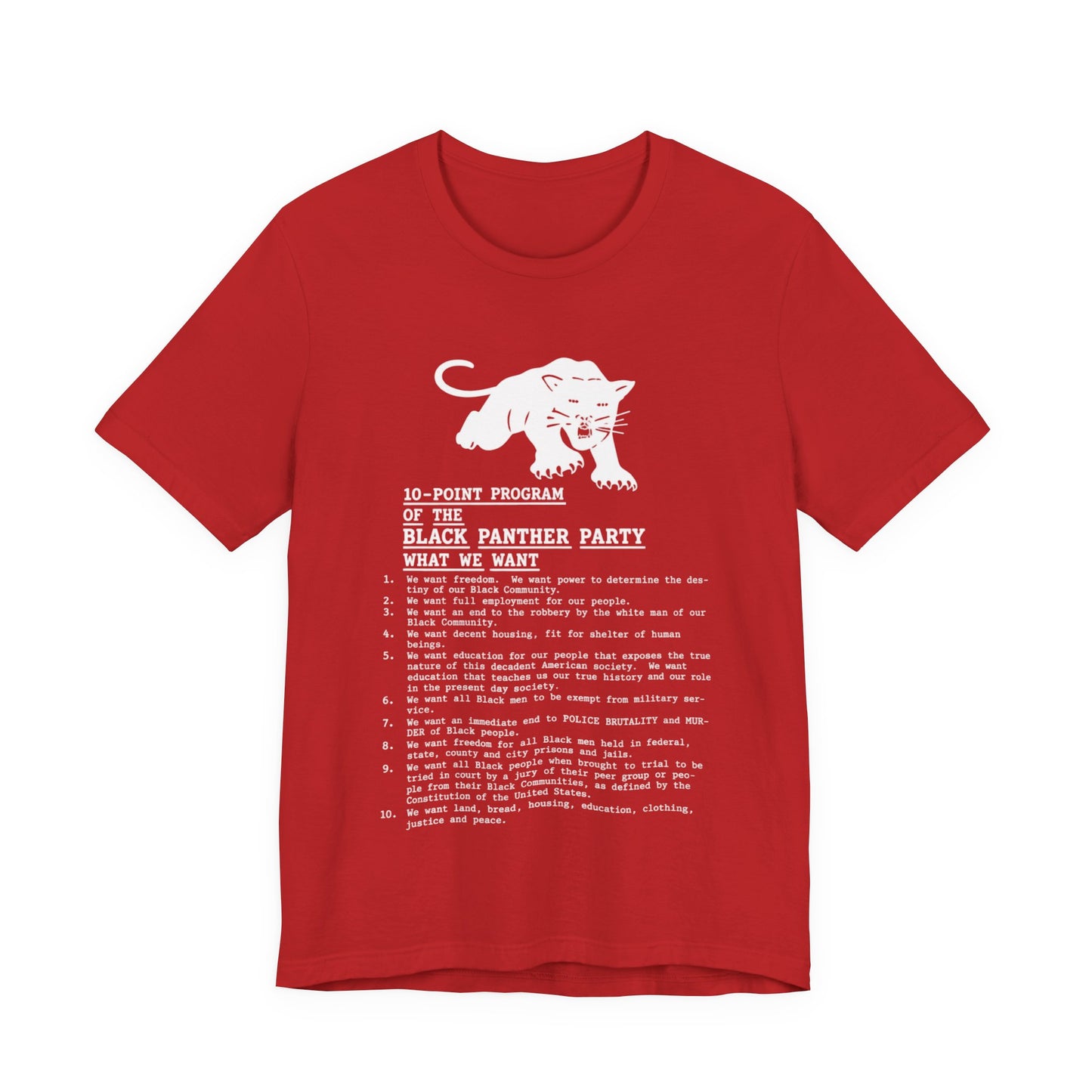 10-Point Plan/Black Panthers: Unisex Jersey Short Sleeve Tee