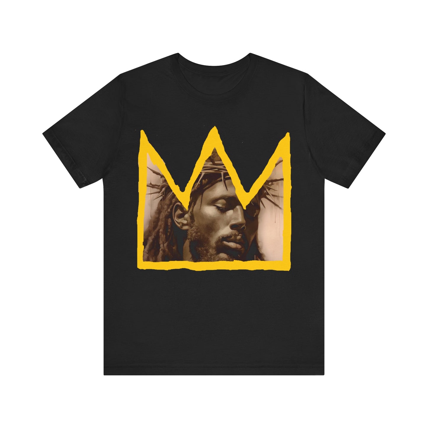 Crowned Black Jesus: Unisex Jersey Short Sleeve Tee