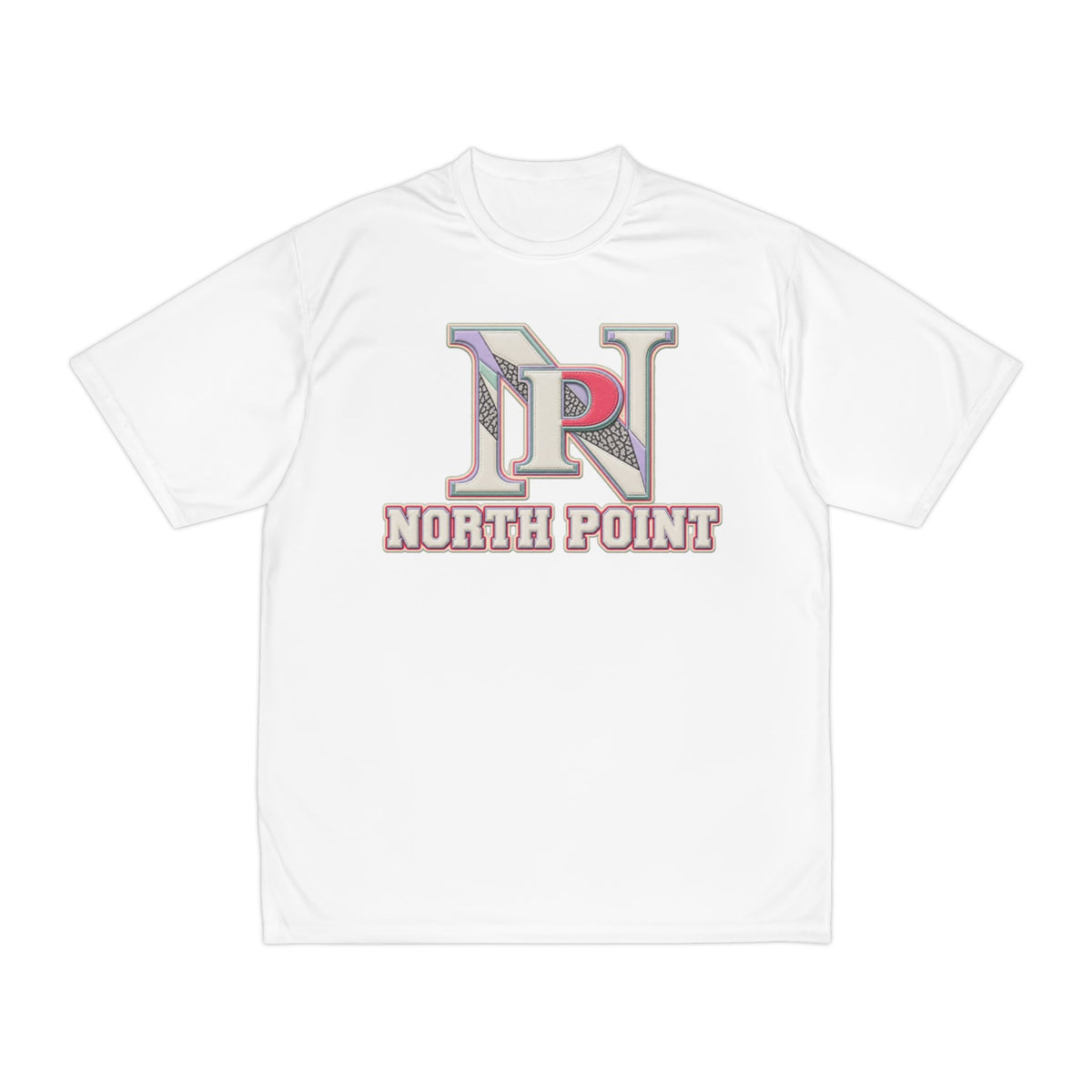 Purple and Pink Logo: Men's Performance T-Shirt