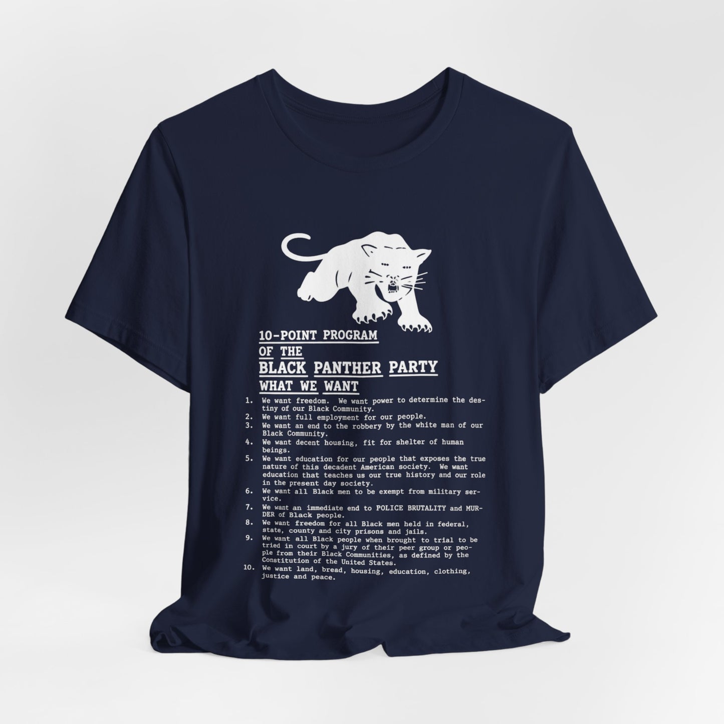 10-Point Plan/Black Panthers: Unisex Jersey Short Sleeve Tee