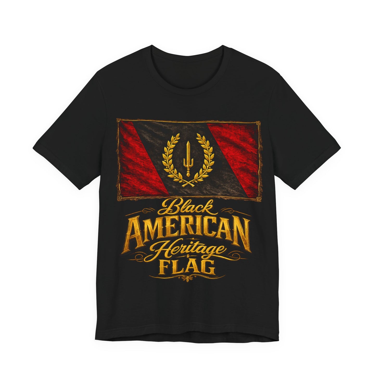 Black Heritage Flag: Unisex Jersey Short Sleeve Tee
