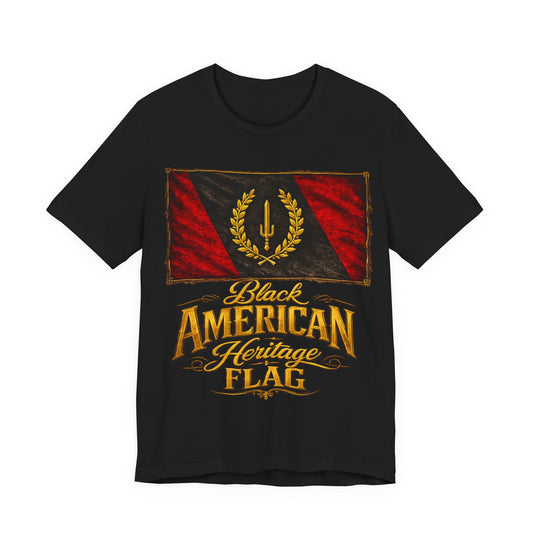 Black Heritage Flag: Unisex Jersey Short Sleeve Tee