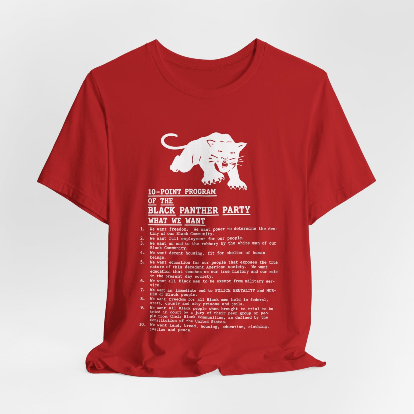 10-Point Plan/Black Panthers: Unisex Jersey Short Sleeve Tee