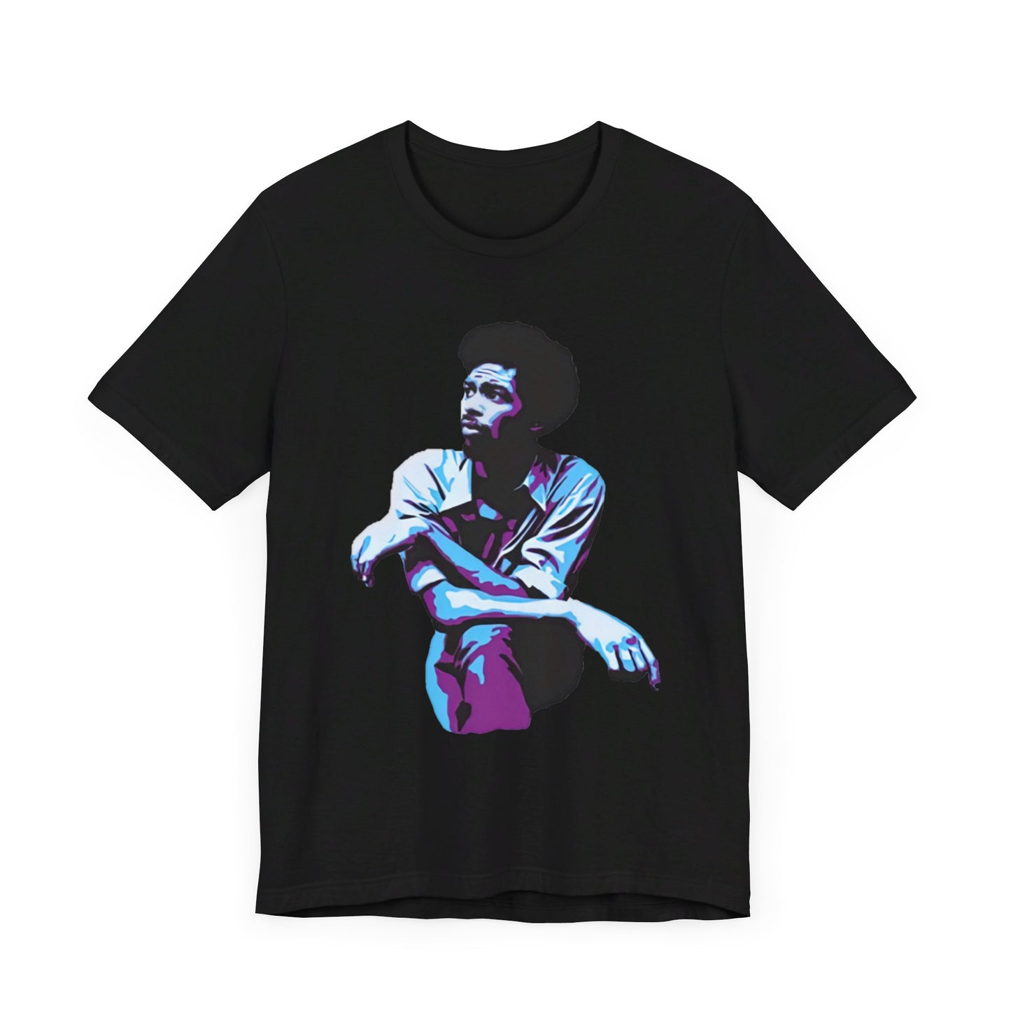 Gil Scott-Heron/Blue: Unisex Jersey Short Sleeve Tee