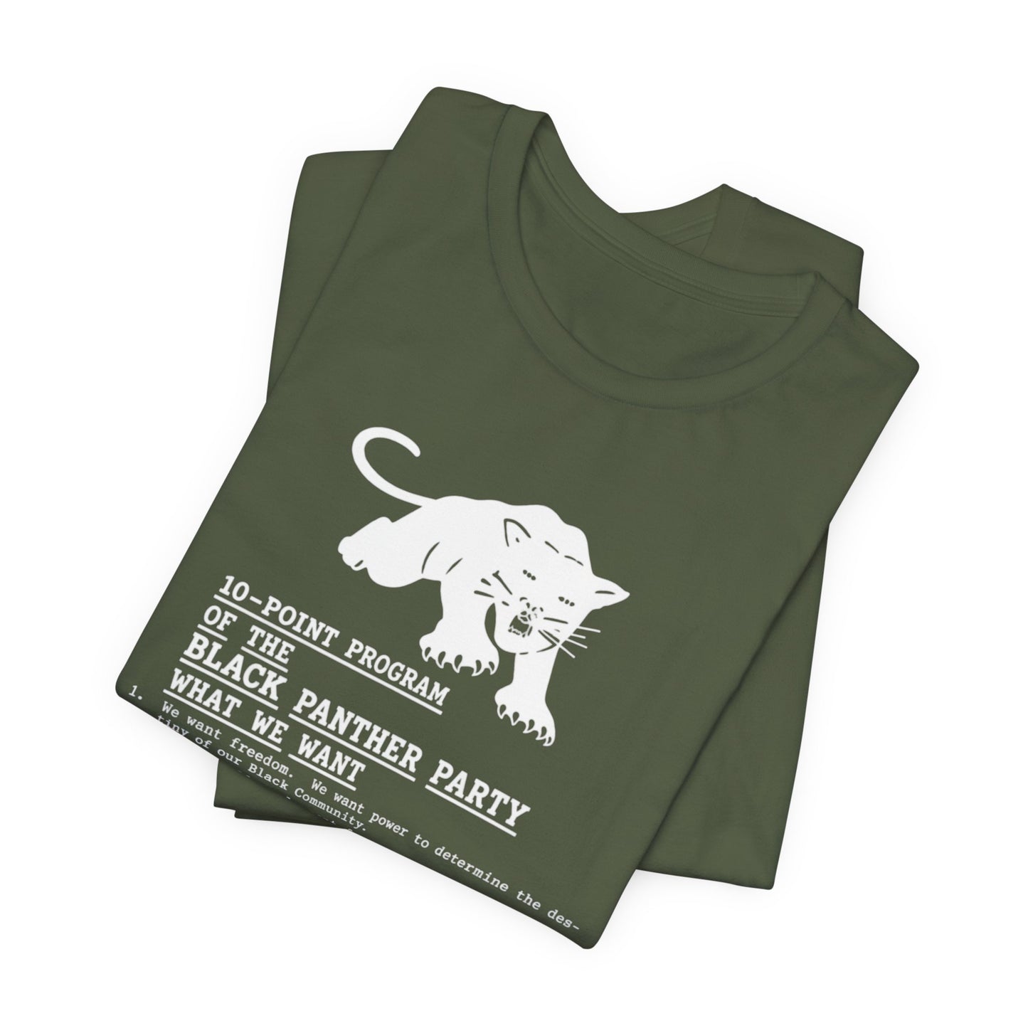 10-Point Plan/Black Panthers: Unisex Jersey Short Sleeve Tee