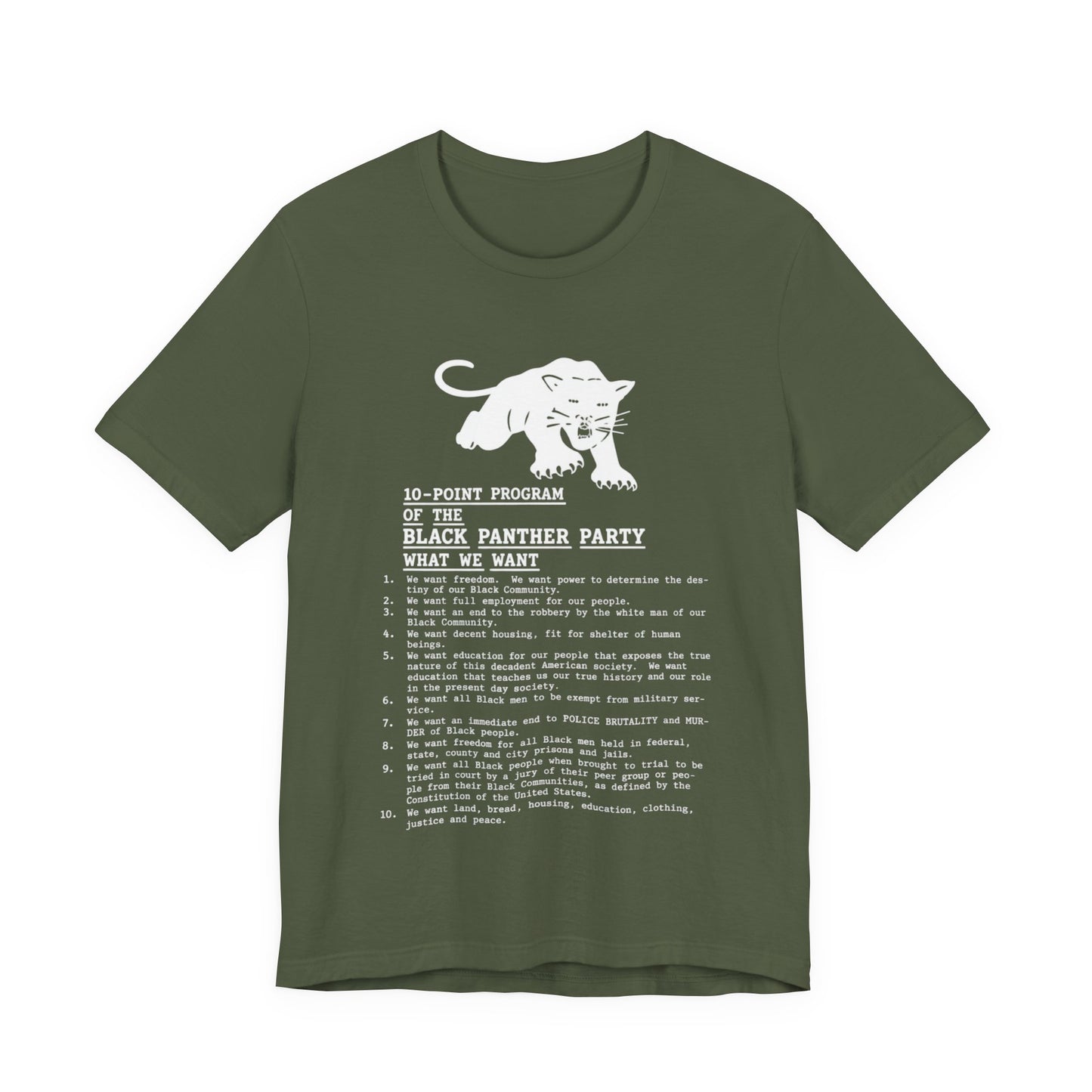 10-Point Plan/Black Panthers: Unisex Jersey Short Sleeve Tee