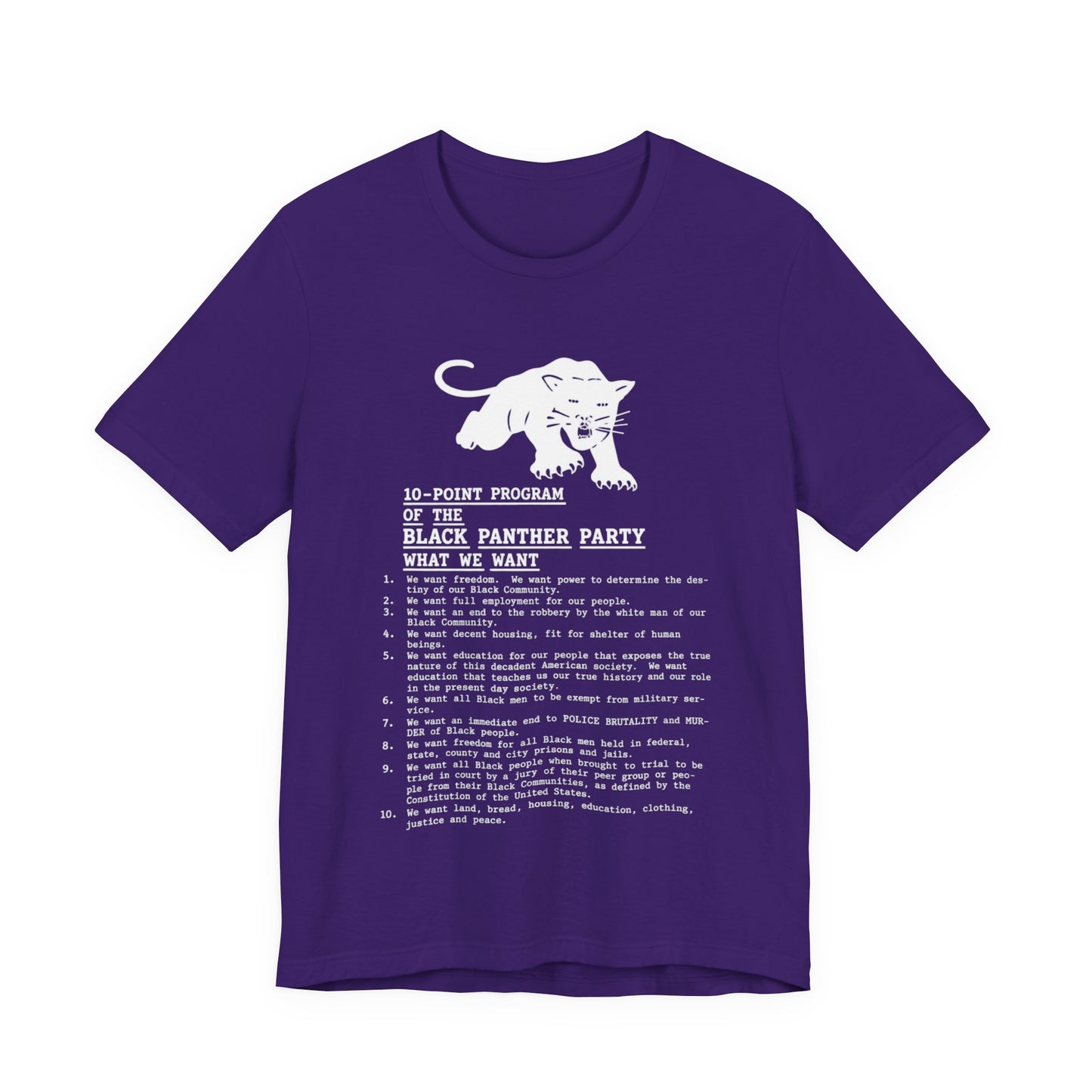 10-Point Plan/Black Panthers: Unisex Jersey Short Sleeve Tee