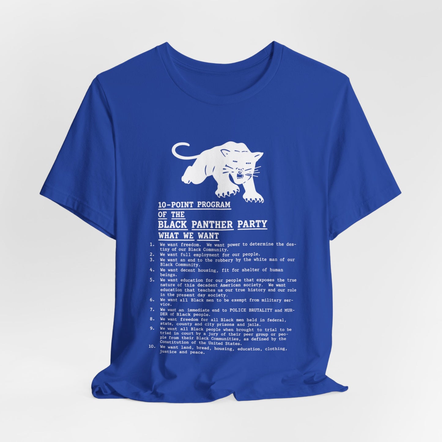 10-Point Plan/Black Panthers: Unisex Jersey Short Sleeve Tee