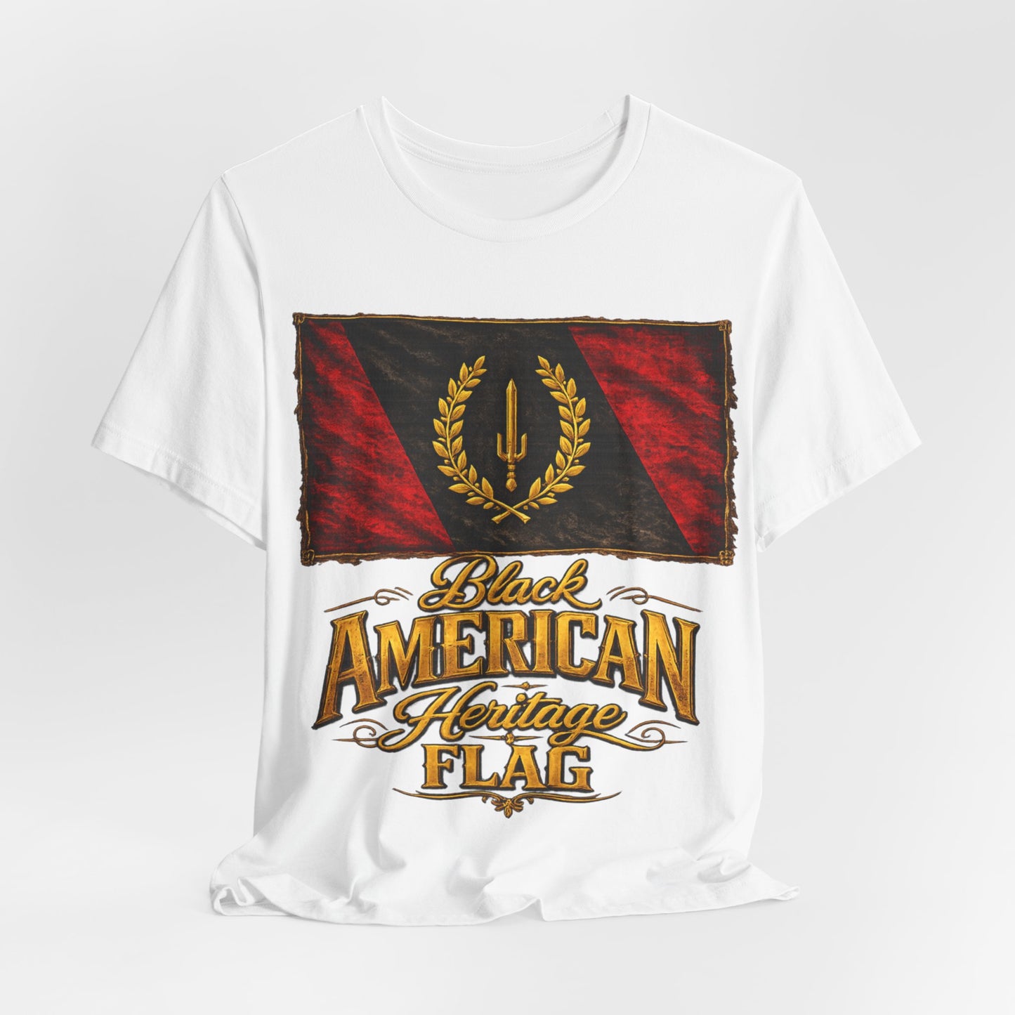 Black Heritage Flag: Unisex Jersey Short Sleeve Tee