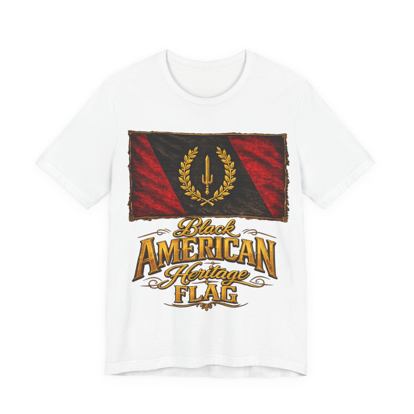 Black Heritage Flag: Unisex Jersey Short Sleeve Tee