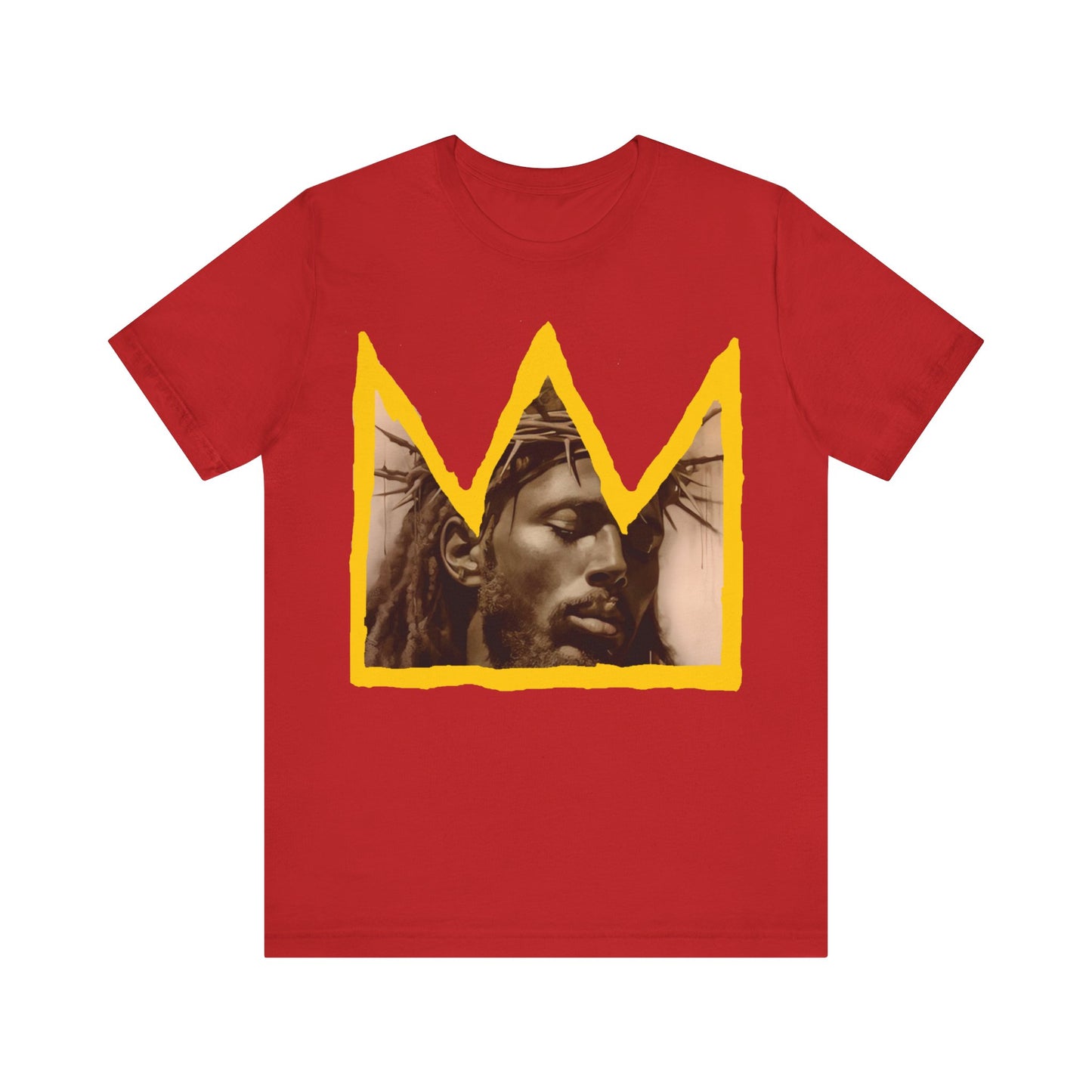 Crowned Black Jesus: Unisex Jersey Short Sleeve Tee