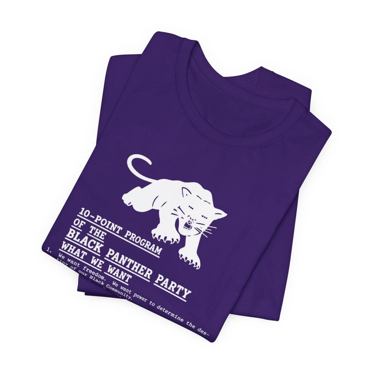 10-Point Plan/Black Panthers: Unisex Jersey Short Sleeve Tee