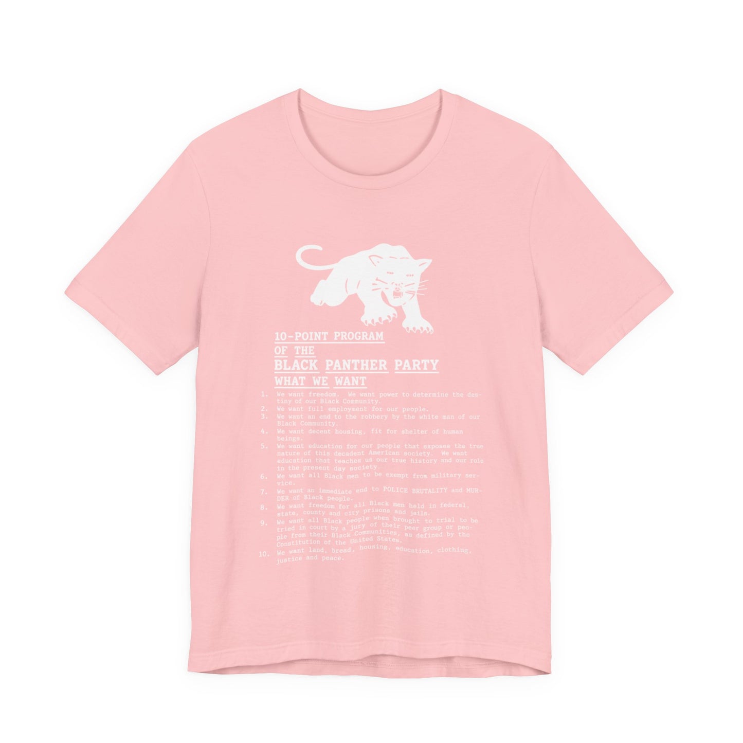 10-Point Plan/Black Panthers: Unisex Jersey Short Sleeve Tee