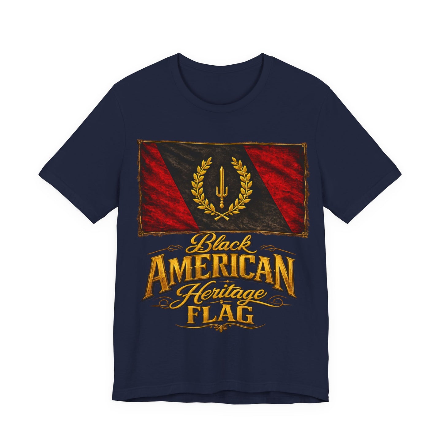 Black Heritage Flag: Unisex Jersey Short Sleeve Tee