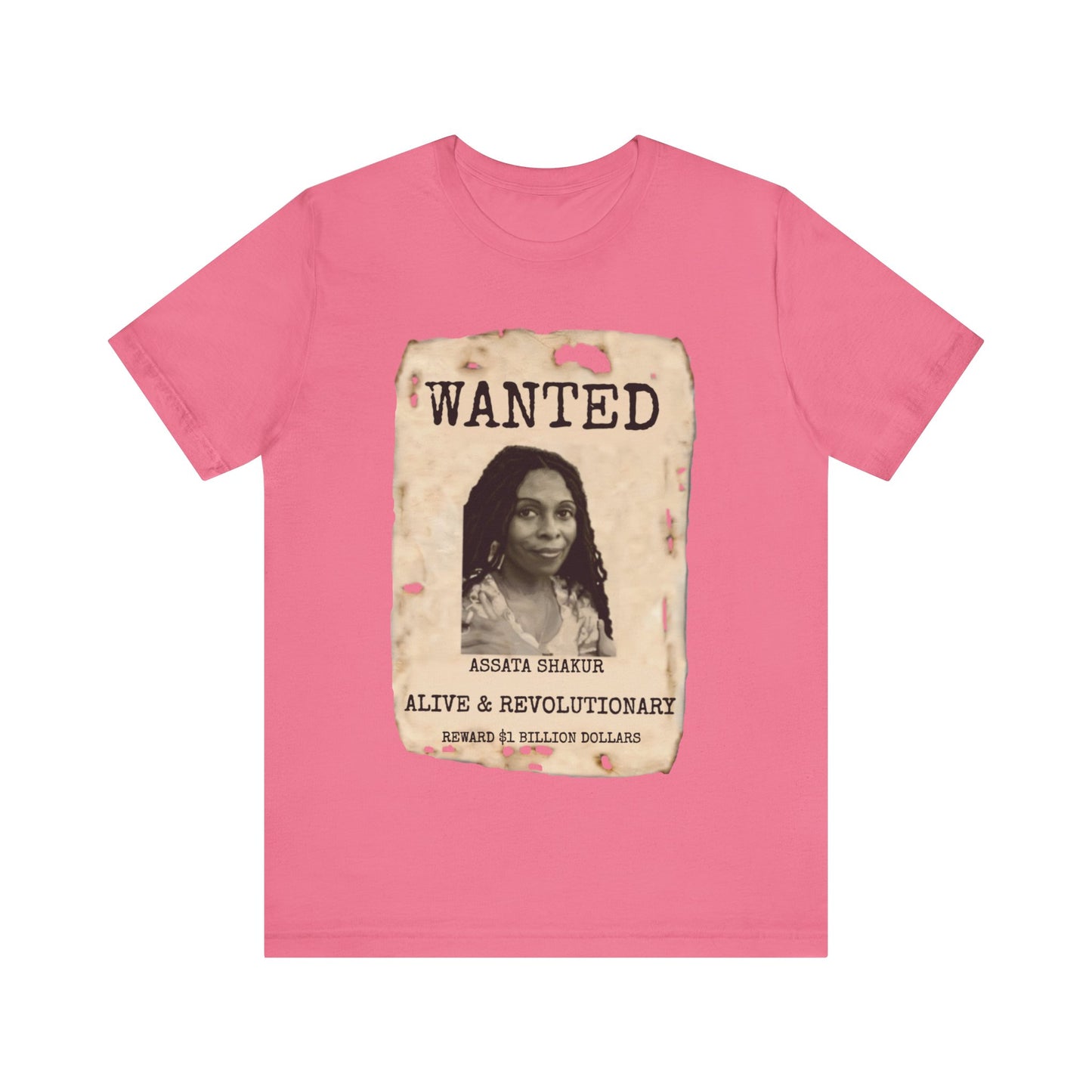 Wanted Assata Shakur: Unisex Jersey Short Sleeve Tee