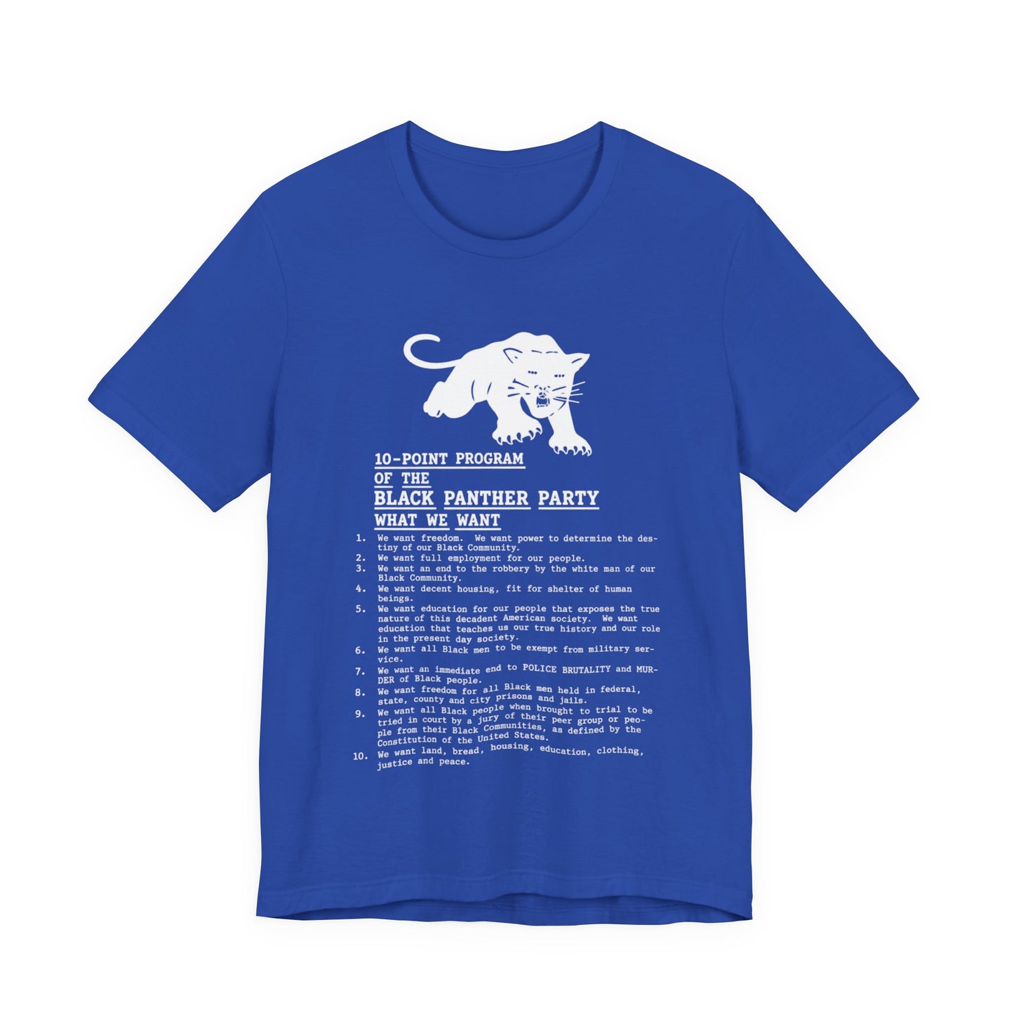 10-Point Plan/Black Panthers: Unisex Jersey Short Sleeve Tee